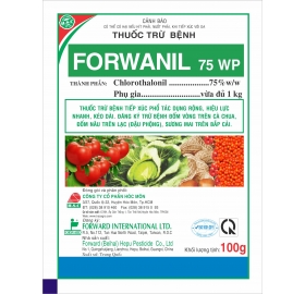 FORWANIL 75WP -  TRỪ BỆNH ĐỐM VÒNG TRÊN CÀ CHUA, ĐỐM NÂU TRÊN LẠC (ĐẬU PHỘNG), SƯƠNG MAI TRÊN BẮP CẢI