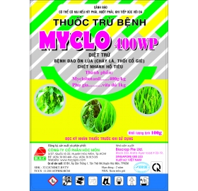 MYCLO 400WP – DIỆT TRỪ BỆNH ĐẠO ÔN LÚA (CHÁY LÁ, THỐI CỔ GIÉ). CHẾT NHANH HỒ TIÊU